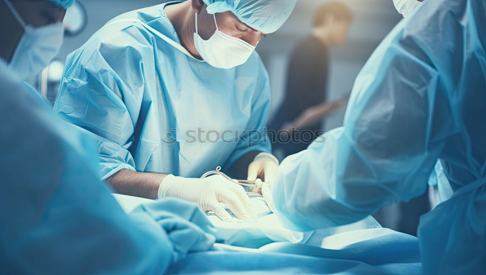 Similar – Image, Stock Photo Team of Surgeons Operating.