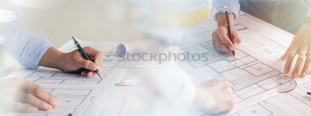 Similar – Image, Stock Photo Architecture, engineering plans and drawing equipment