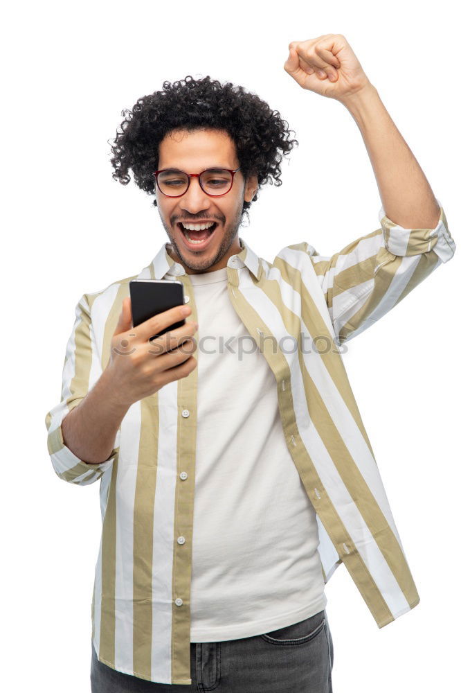 Similar – Image, Stock Photo Business man with mobile phone in his hand