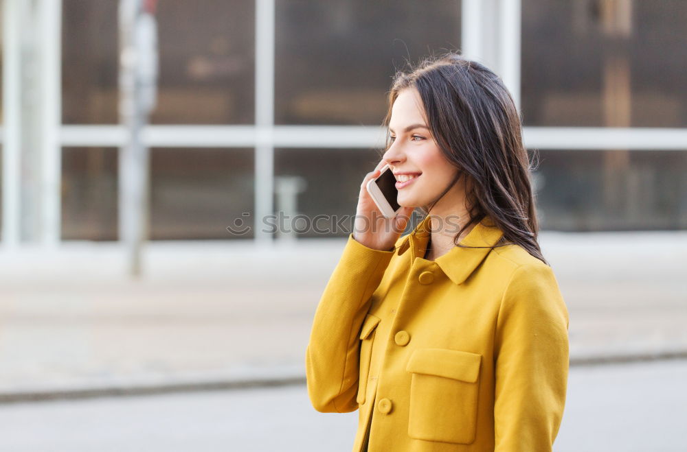 Similar – Image, Stock Photo Woman talking phone at shop