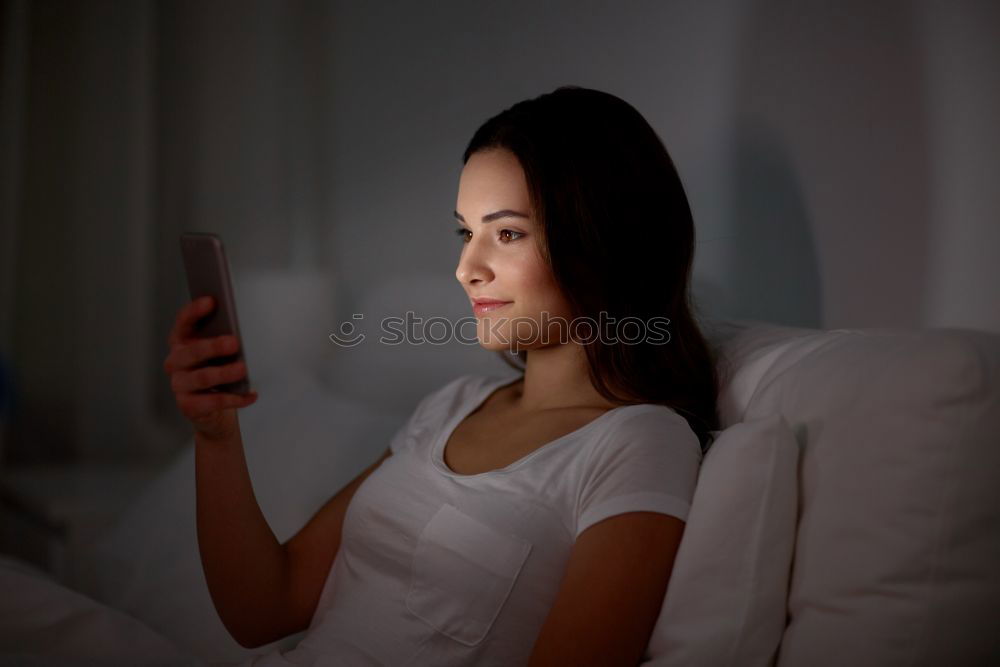Similar – Image, Stock Photo Woman in bra drinking coffee and browsing phone