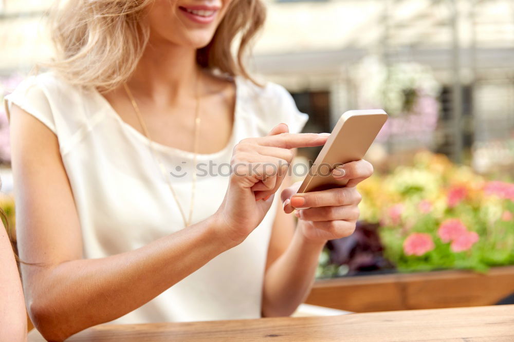 Similar – Woman hands holding credit card and smartphone