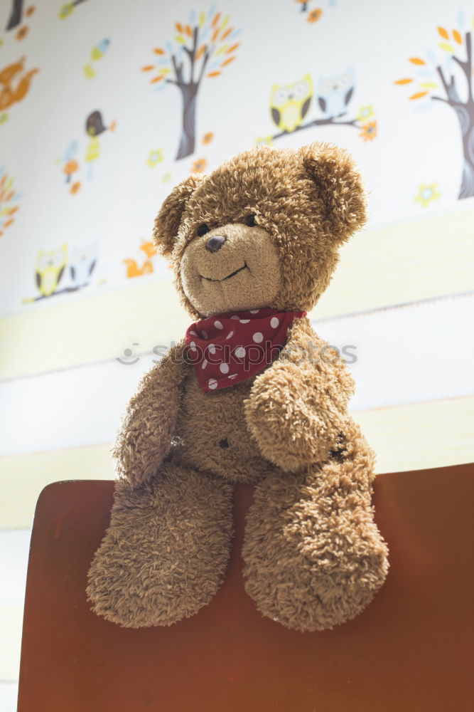 Similar – Teddy bear in a baby room