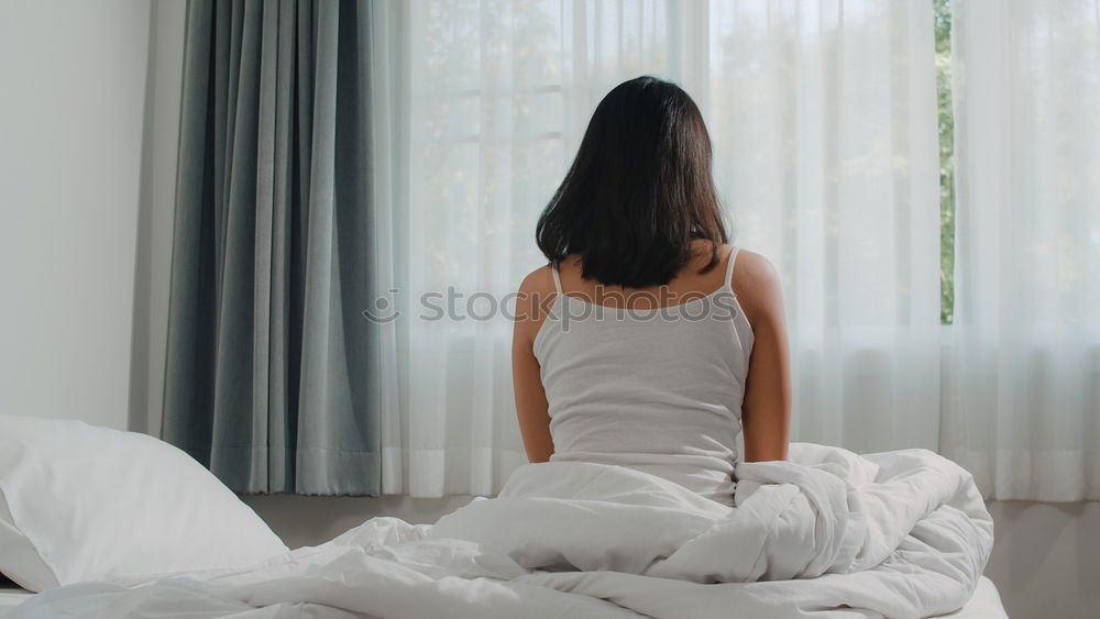 Similar – Image, Stock Photo Woman stretching in bed