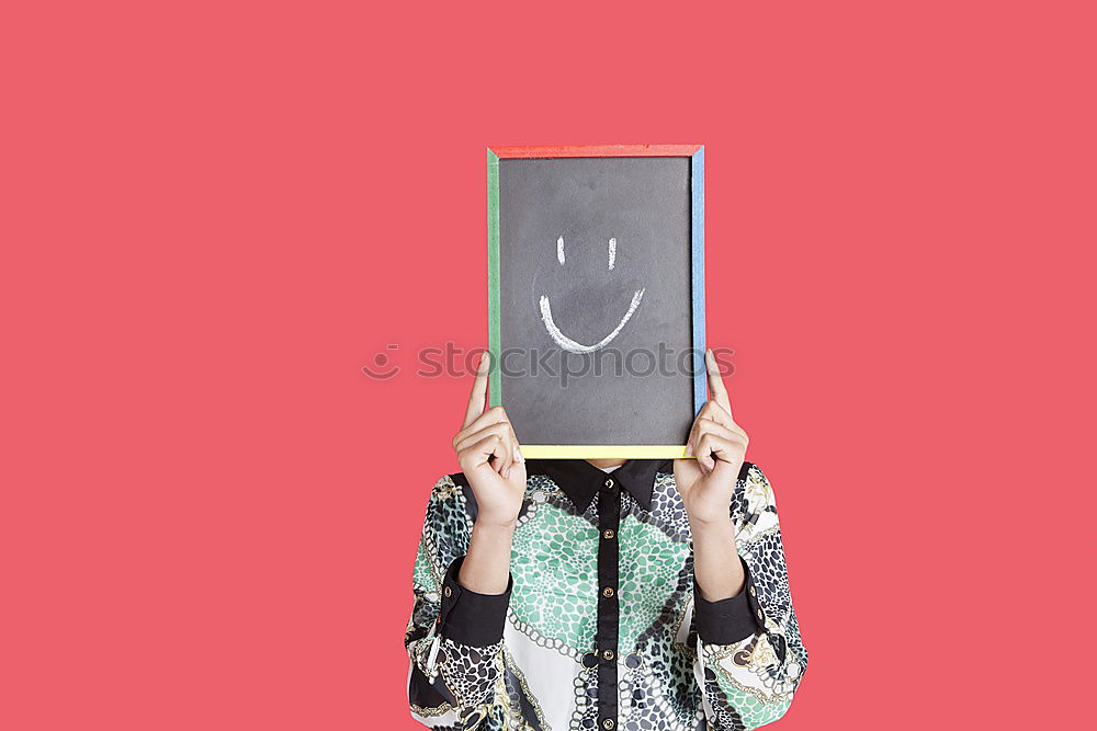 Similar – Image, Stock Photo Woman holding pennant saying FUCK and shouting something