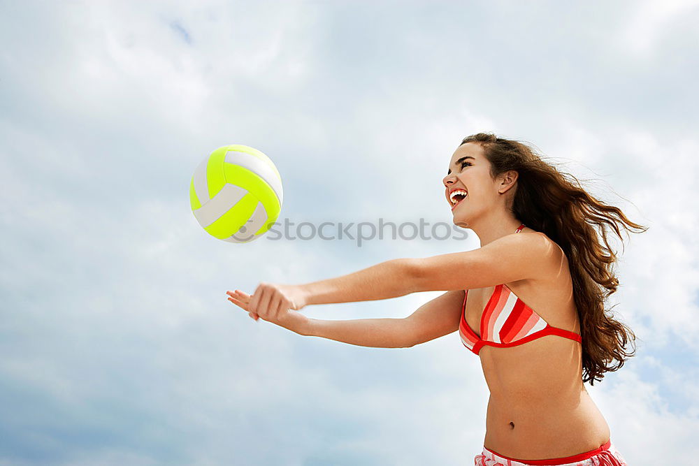 Similar – Image, Stock Photo Volleyball serve Lifestyle