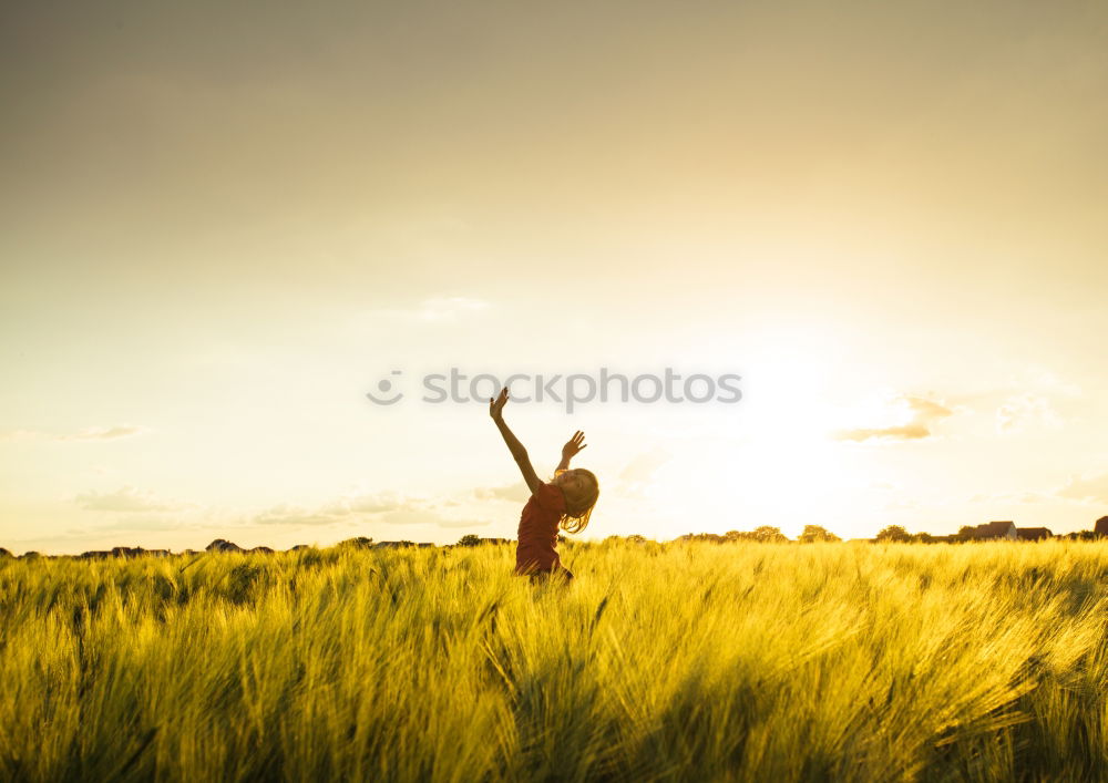 Woman walking on field