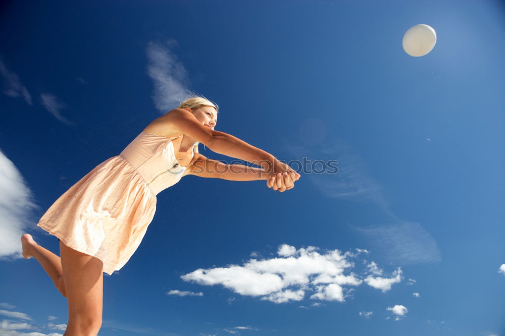 Similar – Sunbathing II Woman Lake