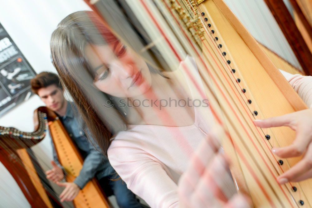 Similar – Student girl in a library