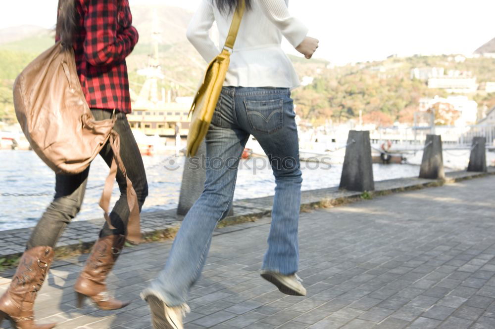 Similar – Funny couple learning to skate