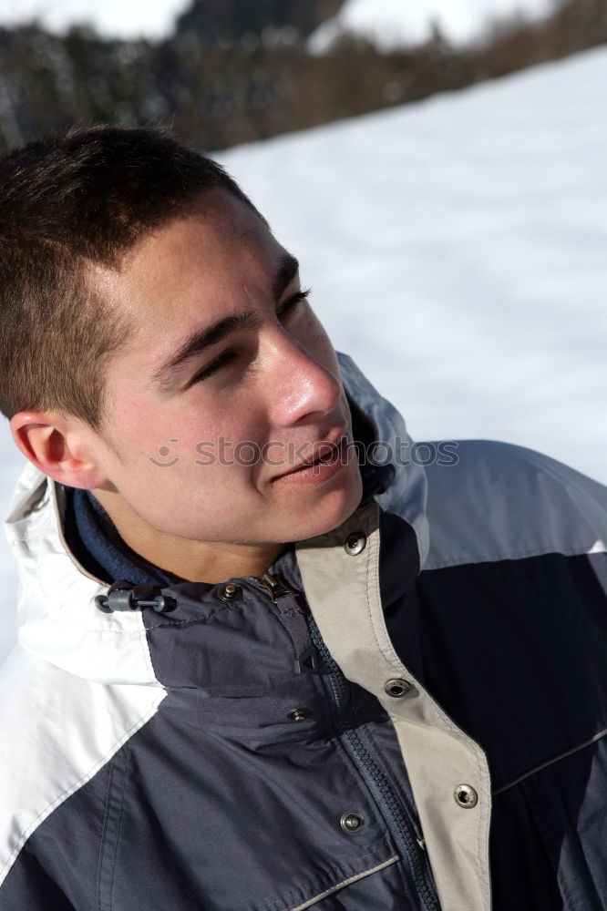 Similar – Winter portrait with light flashes