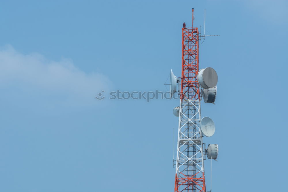 Similar – radio antenna in the forest, radio telecommunication mast TV antennas, blue sky, radio antenna