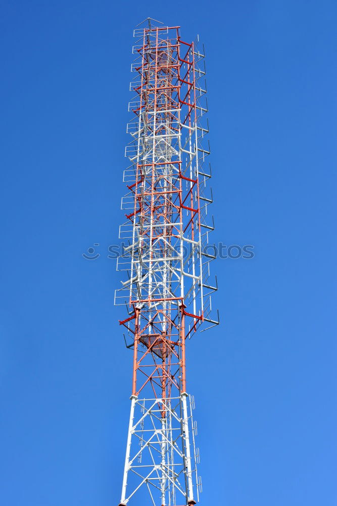 Similar – radio antenna in the forest, radio telecommunication mast TV antennas, blue sky, radio antenna