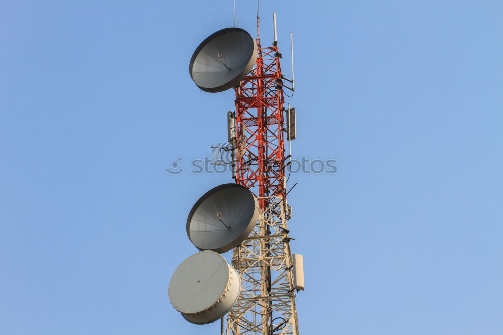 Similar – radio antenna in the forest, radio telecommunication mast TV antennas, blue sky, radio antenna