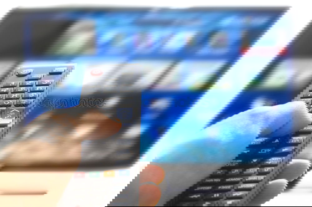 Similar – Image, Stock Photo zapping Television Pushing