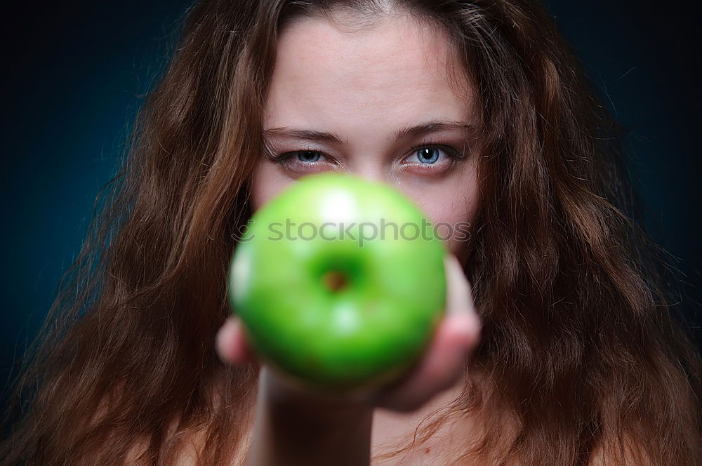 Similar – Image, Stock Photo Attractive woman with apple