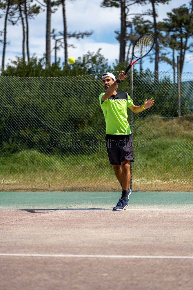 Similar – Disabled man athlete training with leg prosthesis.