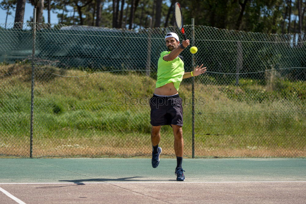 Similar – Image, Stock Photo Disabled man athlete training with leg prosthesis.