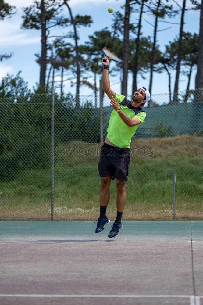 Similar – Disabled man athlete training with leg prosthesis.