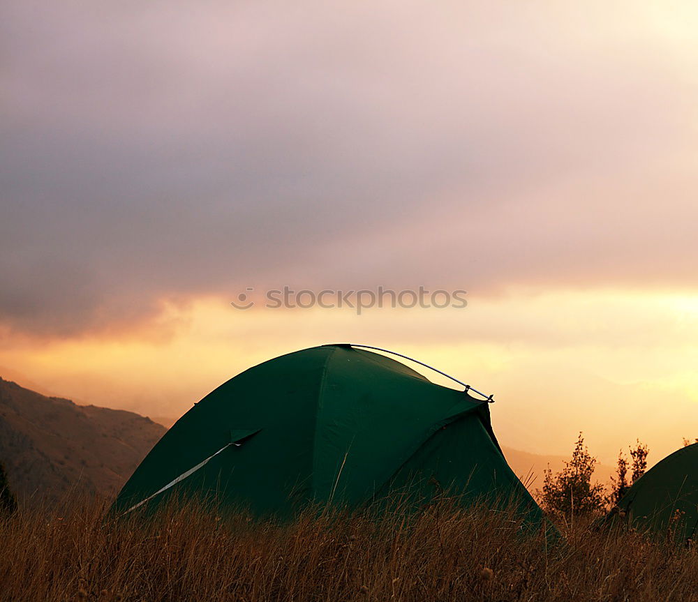 Similar – Image, Stock Photo View to tent in forest