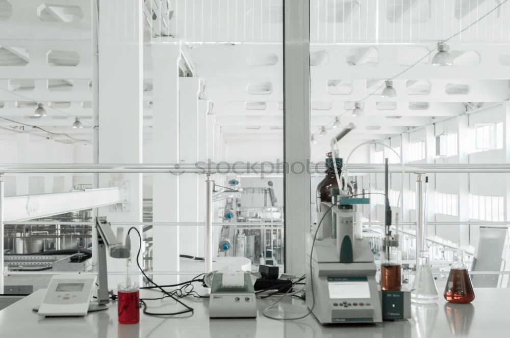 Similar – Image, Stock Photo Women standing and working in lab