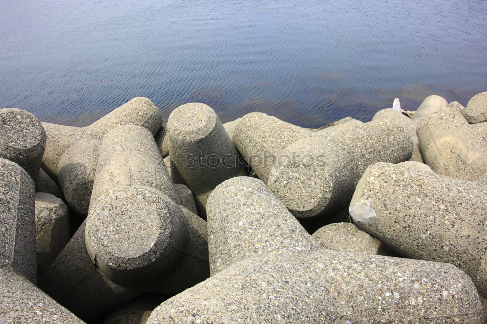 Similar – Image, Stock Photo bank Lake Coast Stone
