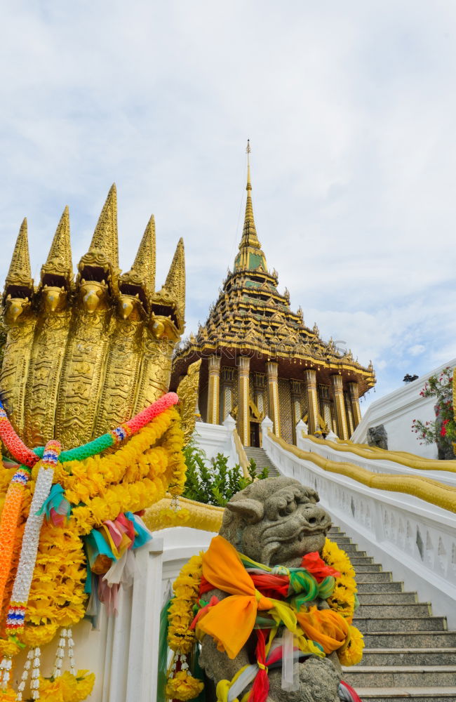 Similar – Image, Stock Photo Colorful statue at Wat Phra Kaew temple, Bangkok