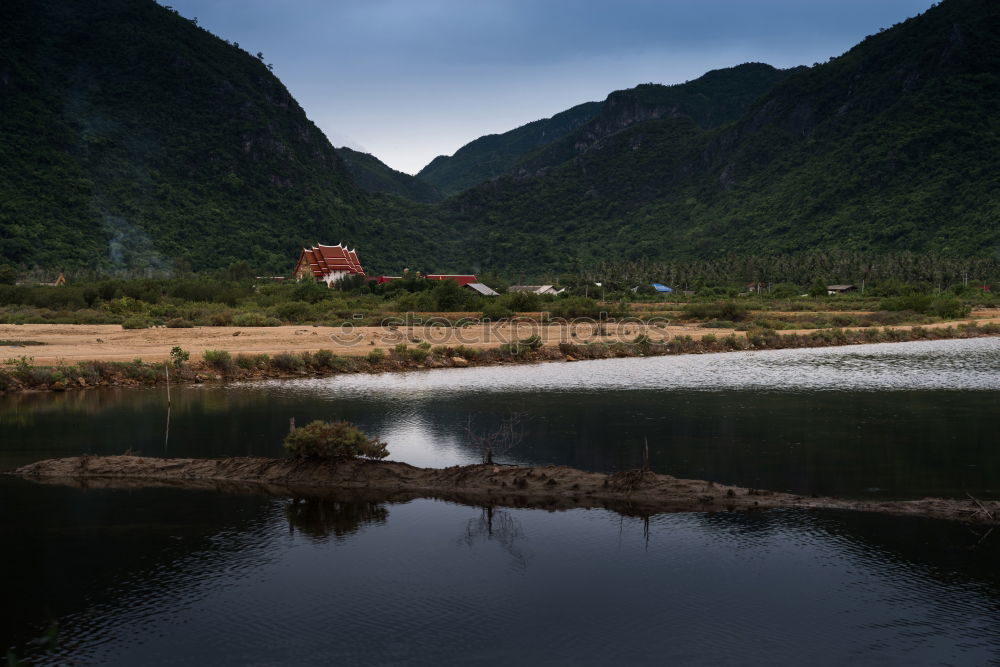 Similar – Old house in Norwegian lake