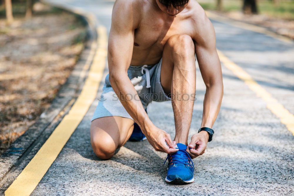 Similar – Image, Stock Photo Close up of legs stretching.