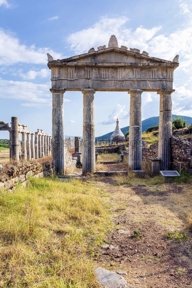 Similar – Image, Stock Photo Ancient Greek temple in Selinunte, Sicily, Italy. Detail view.