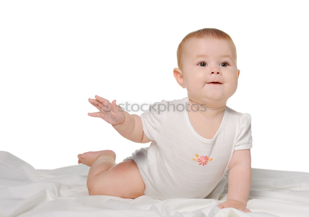 Similar – Baby with one years old getting out of bed