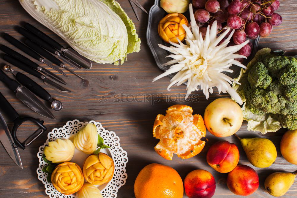 Similar – Cooking ingredients and utensils on table