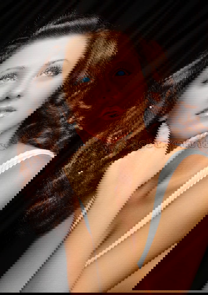 Similar – Image, Stock Photo Either way. Young woman