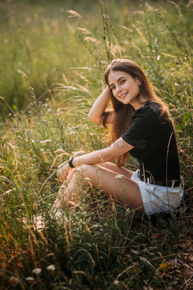 Similar – Image, Stock Photo Sylvia III Young woman