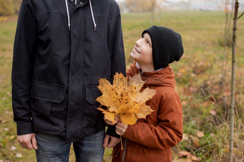 Similar – Image, Stock Photo happy family on a walk with a small child