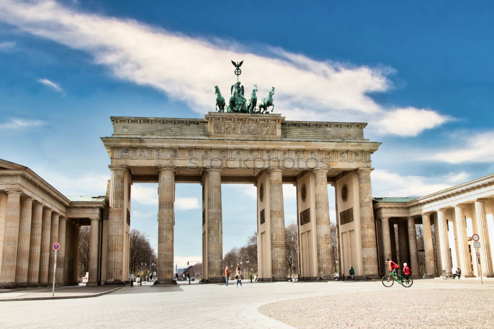 Similar – Partial view of Brandenburg Gate from bottom to top