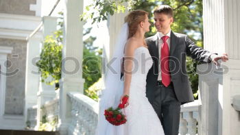 Similar – Happy day, bride and groom in the car.