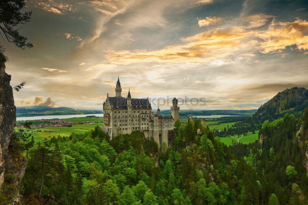 Similar – Image, Stock Photo Neuschwanstein Castle in the evening light