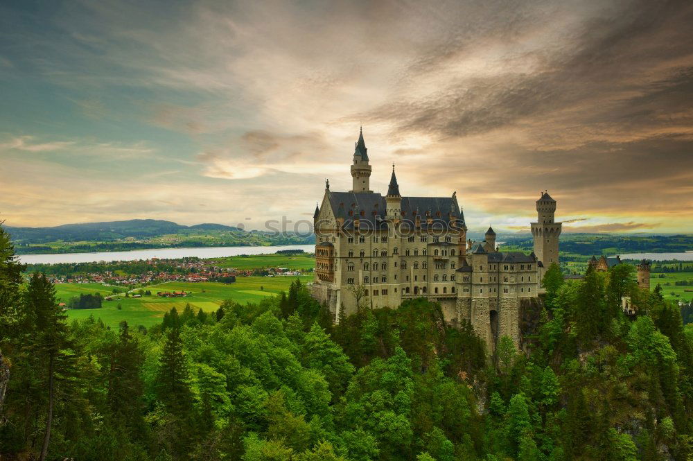 Similar – Image, Stock Photo Neuschwanstein Castle in the evening light