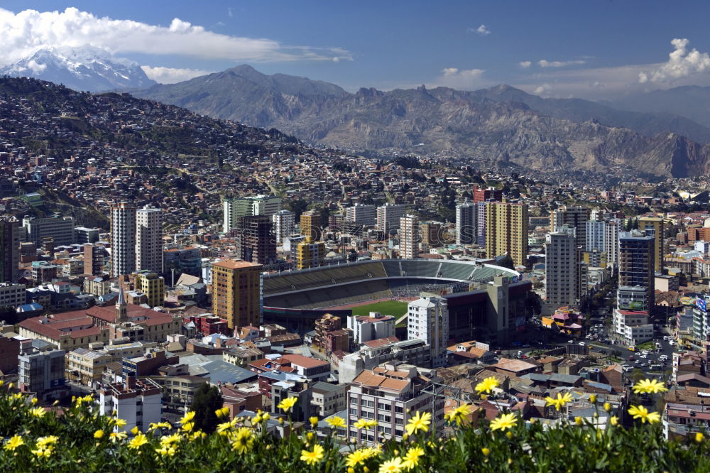 Similar – Image, Stock Photo Panoramic view of Santiago de Chile