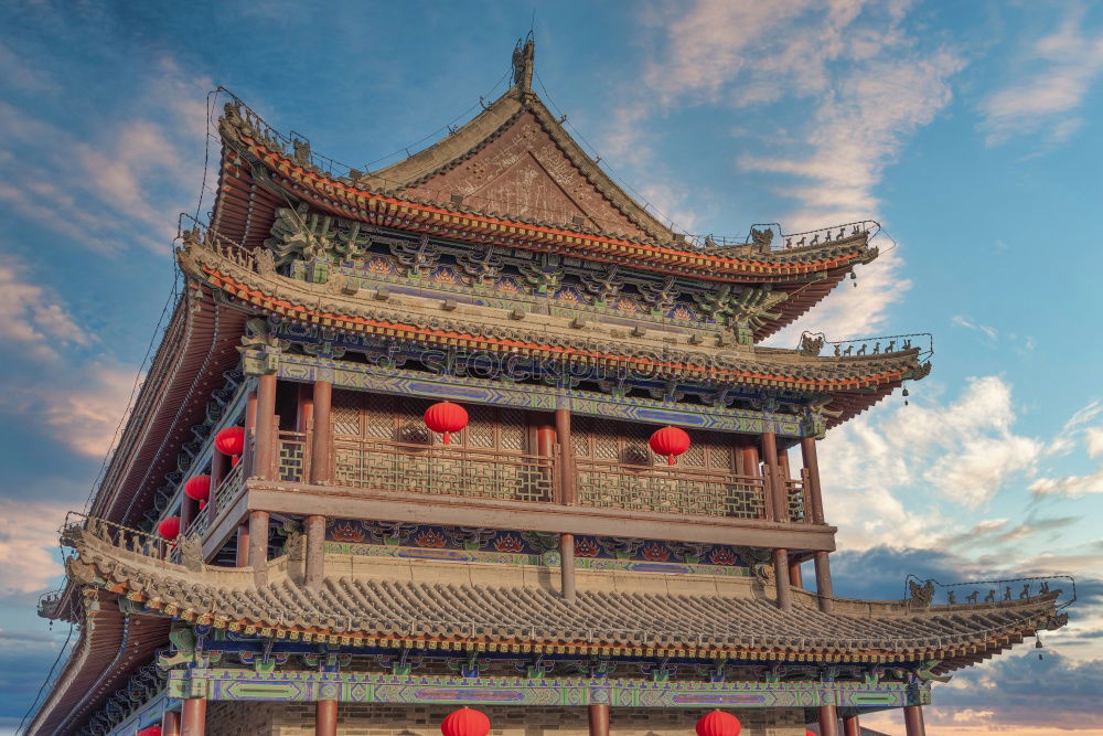 Similar – Image, Stock Photo High tower of asian temple