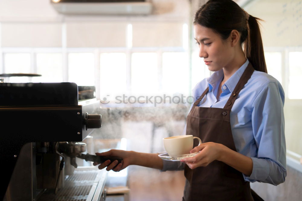 Similar – Image, Stock Photo barista 4 Beverage