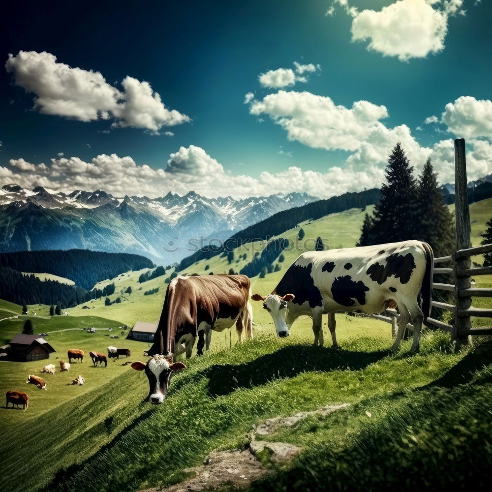 Similar – Cow rest Nature Animal Sky