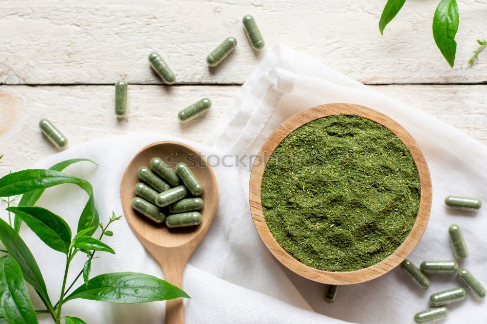 Similar – Image, Stock Photo Matcha Espresso in Glass with Matcha Broom and Match Powder