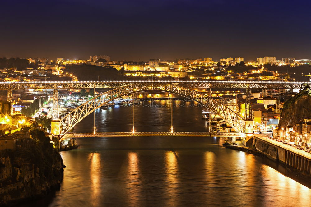 Similar – Aerial cityscape of Porto and Vila Nova da Gaia with connecting bridge, Portugal