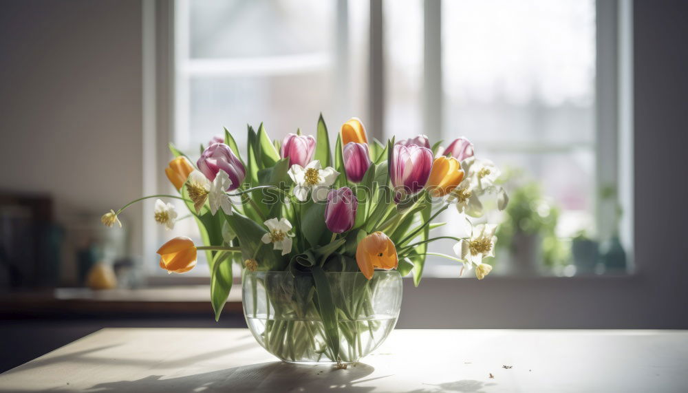 Spring Bouquet Easter Greeting Tulips