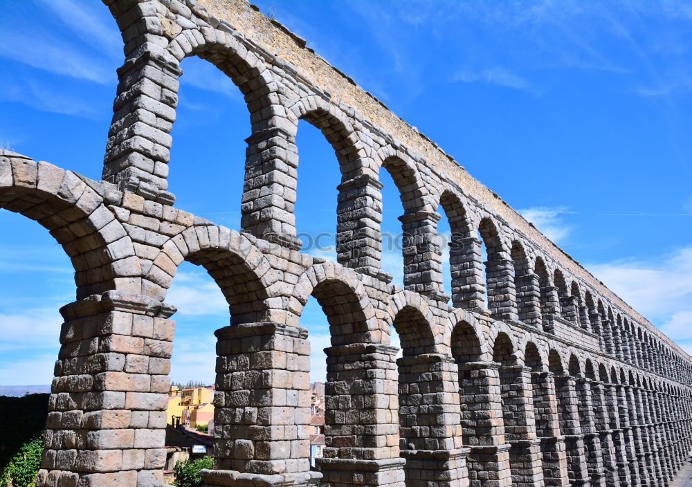 Similar – Image, Stock Photo The famous ancient aqueduct in Segovia, Spain