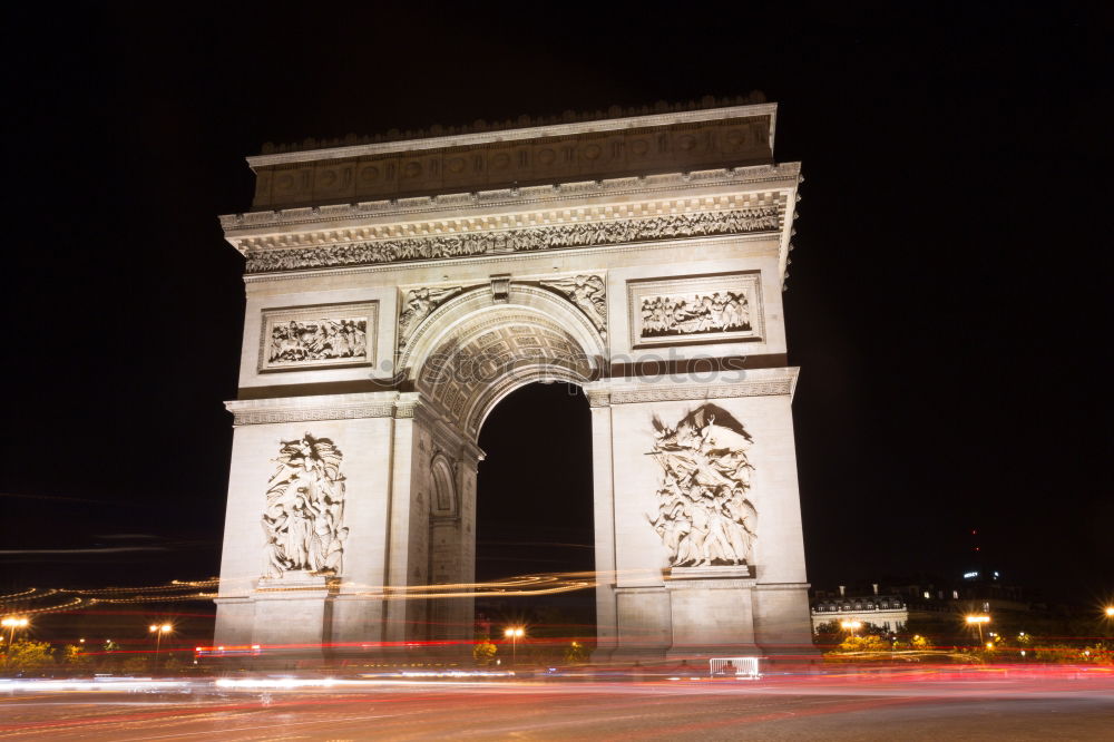 Similar – Arc de Triump with light tracks