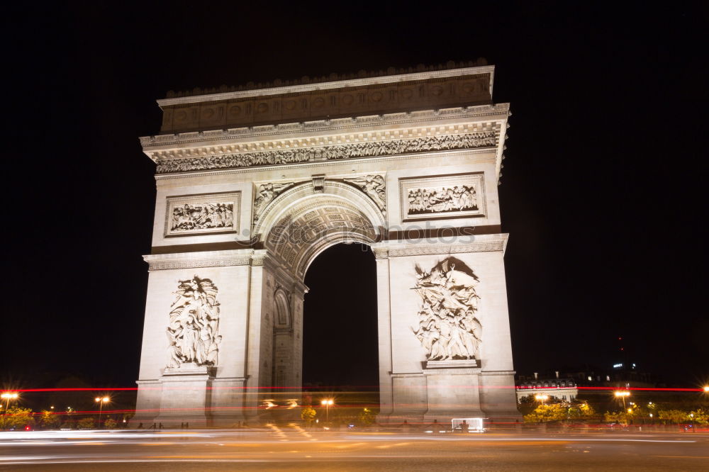 Similar – Arc de Triump with light tracks