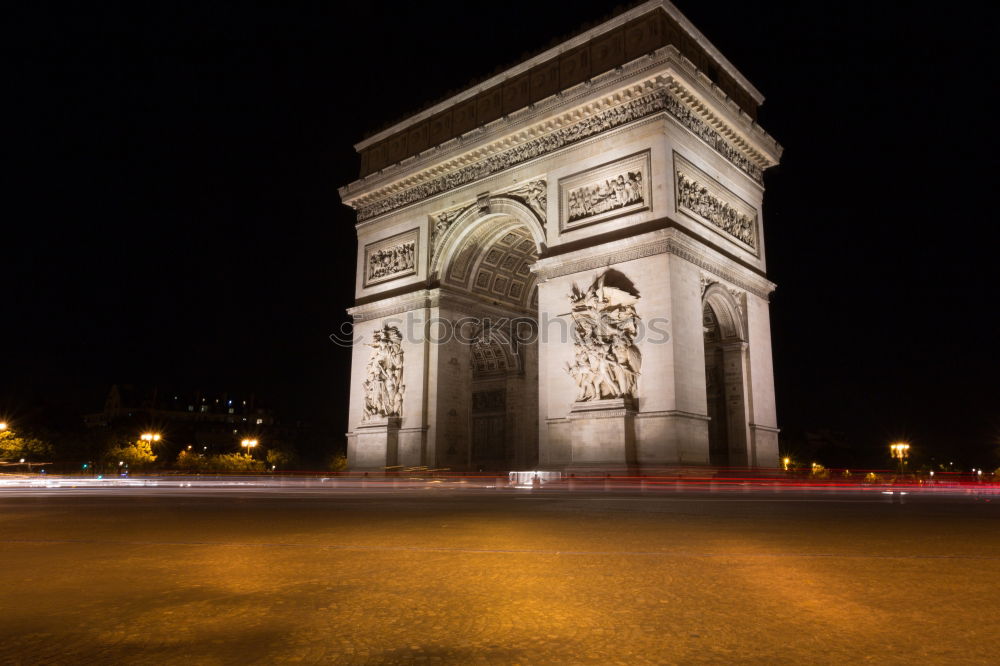 Similar – Arc de Triump with light tracks